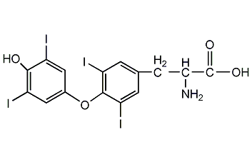 L-甲状腺素结构式