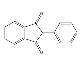 2-苯基-1,3-茚满二酮结构式